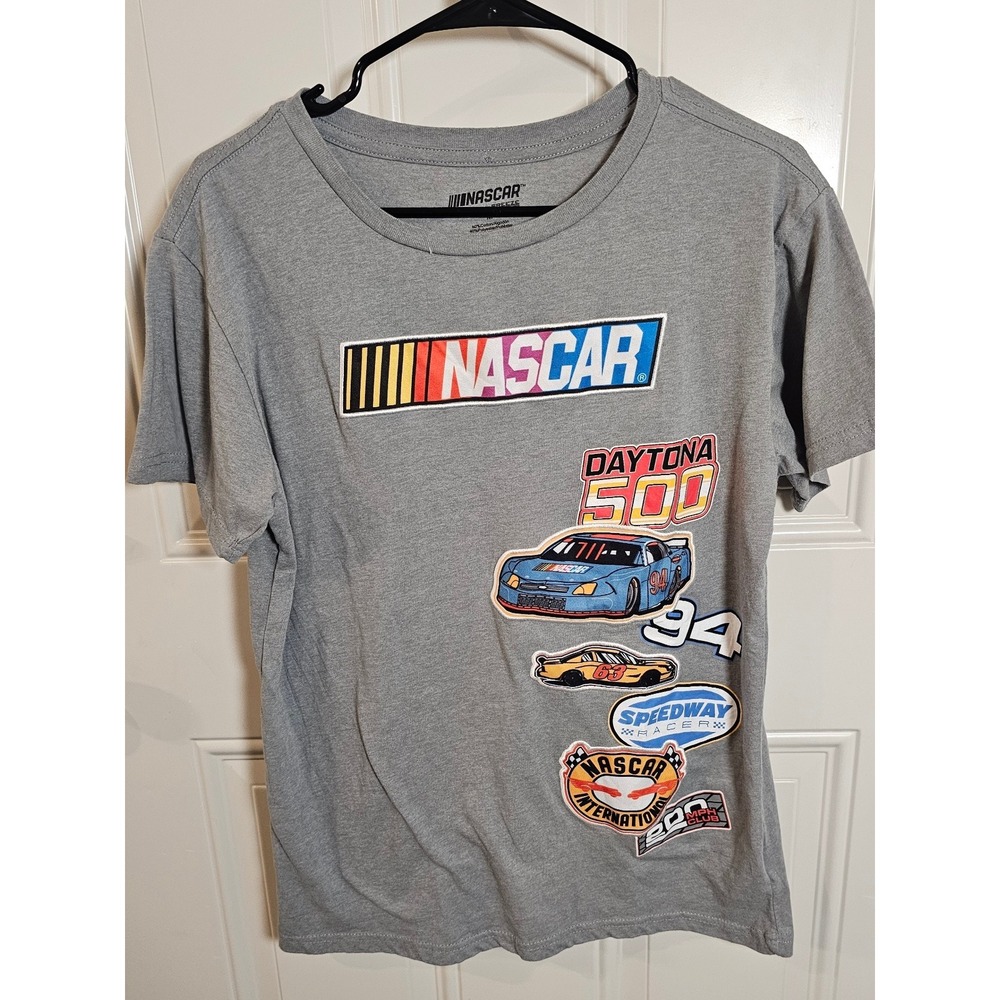 NASCAR Freeze Mens Gray Daytona 500 Speedway Racer Graphic T-Shirt Size M Racing